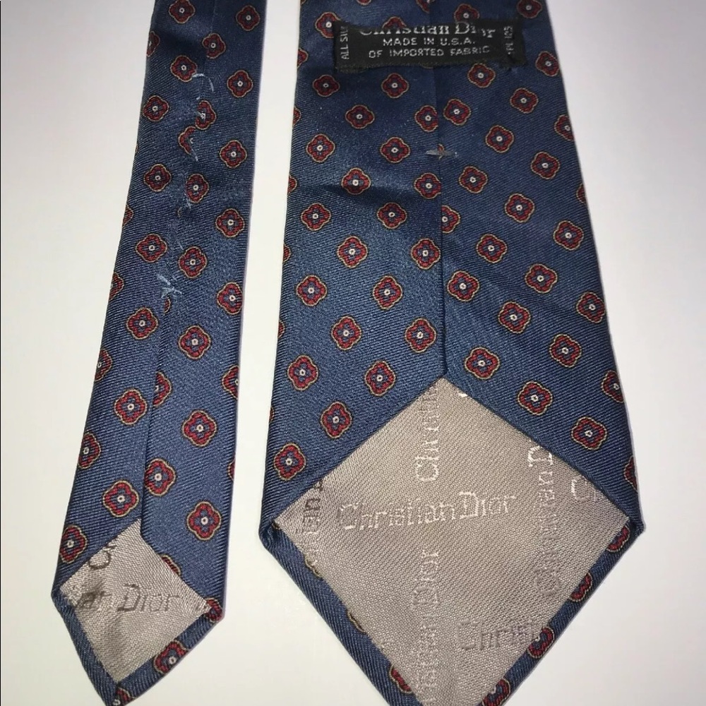 Christian Dior tie grey designer
